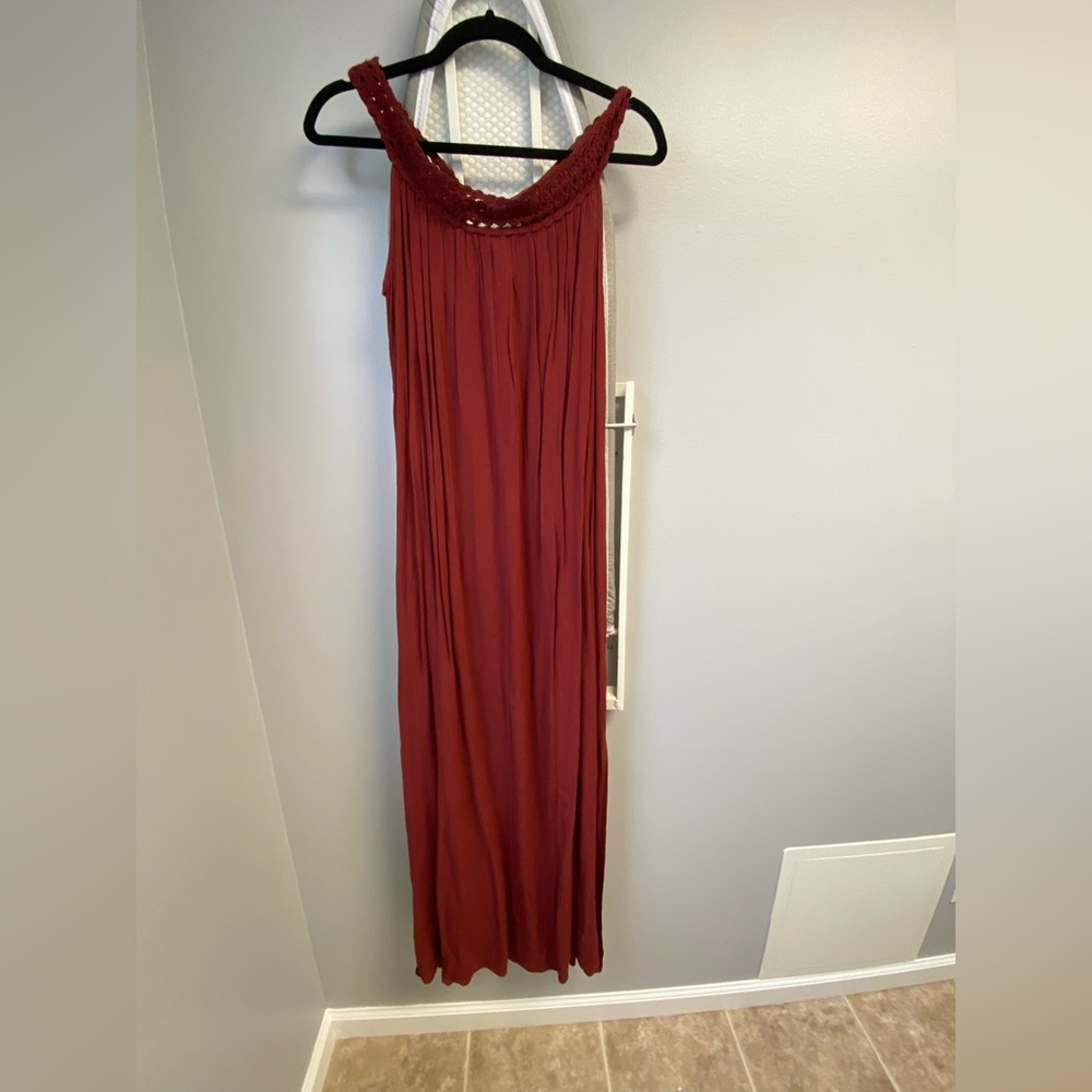 Wine red summer dress